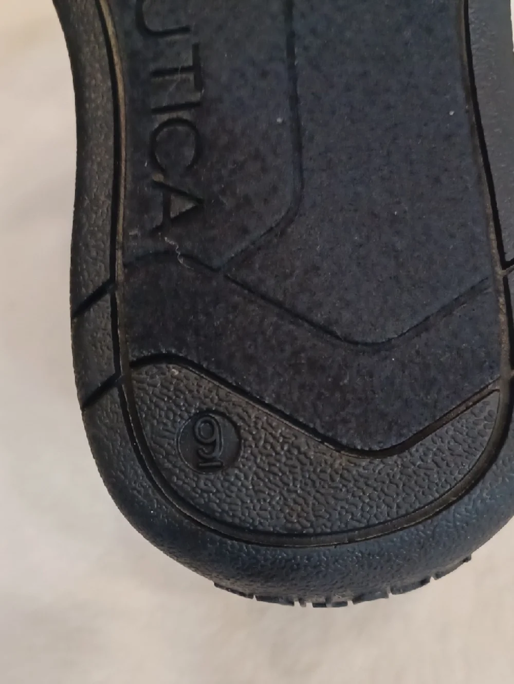 Nautica Kids Denim Moccasin Sneakers in Navy and Brown Sz 9 Toddler